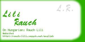 lili rauch business card